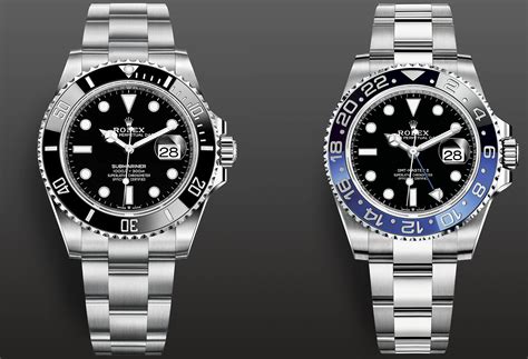 gold rolex gmt master ii vs submariner|rolex gmt master vs submariner.